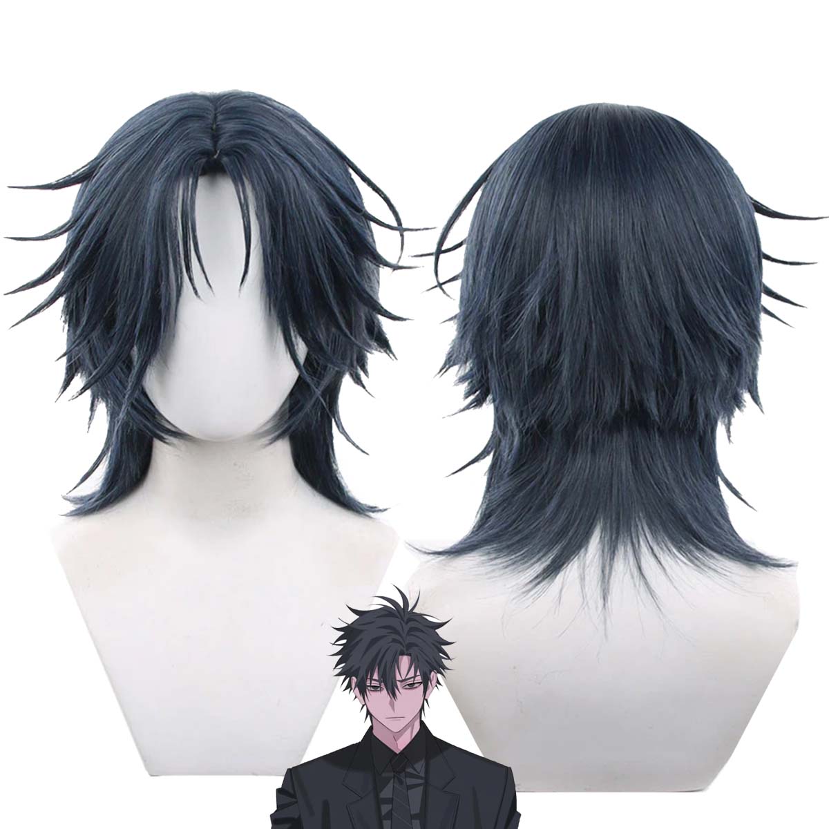 Men Anime Link Click Jae Lee C - đánh giá và giá Anime Cosplay Blue Hair